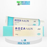 Roza 0.75% Metronidazole Gel – Giảm Viêm đỏ Rosacea, mụn nấm men, viêm da Demodex hiệu quả Metronidazol