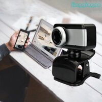 Rr Di Động Nhẹ Webcam Cho Laptop PC Máy Tính Camera USB Webcam Đen