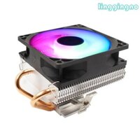 Rr Silent CPU Cooler LGA 2011 115X 775 3 Pin PC Tản Nhiệt Làm Mát 2 Ống Đồng 5 Màu Quạt Làm Mát LED