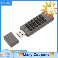 Rrianfo Encrypted USB Drive  Zinc Alloy Plug and Play Password Memory Stick USB3.1 Key Usb Flash Auto Lock for Financial R D Institutions Government