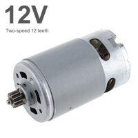 Rs550 DC Motor 12V 19500RPM Động cơ siêu nhỏ hai tốc độ với 12 răng bánh răng cho máy khoan điện / tuốc nơ vít điện