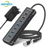 RSHTECH A107C Bộ Chia Cổng usb 7 Trong 1 10gbps usb-a 3.2 usb-c 3.2 Cho laptop / pc