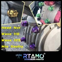 Rtamo Titan Gr5 Wave 125i Đầu Xi Lanh Đai Ốc Mio Soulty Đầu Đai Ốc 4 Chiếc x1 Gói