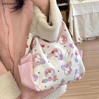 Rten Dễ Thương Sanrio Hello Kitty Túi Cầm Tay Đi Làm Túi Bé Gái Ngọt Ngào Di Động Túi Ăn Trưa Du Lịch Dung Tích Lớn Túi Bảo Quản Quà Tặng Sinh Nhật n