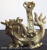 Rùa đầu rỗng cõng gậy như ý   (Ngh-KL-R 2)