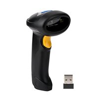 Ruban 2.4GHz Wireless USB Automatic Laser Barcode Scanner Handheld Bar-Code Reader (2.4G Wireless/USB 2.0 Wired) Rechargeable Bar Code Scanner,Black