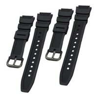 Rubber  Strap  18mm Width for W-735H F-108WH Sgw-400H - Black Black