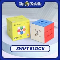 Rubik 3x3 Gan Swift Block 2023 Stickerless Có Nam Châm- Gan 355s Stickerless- Đồ Chơi Trí Tuệ- Zyo Rubik