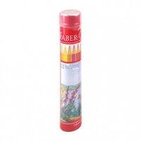 [Rubik Art] Chì màu khô lục giác Castle hộp thiếc tròn - Faber Castell