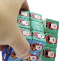 Rubik Giang Sinh in UV cao cấp Rubik 3x3 Merry Christmas