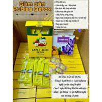 Rubiss Apple Juice Detox Nước Ép Táo Giảm Cân, Hộp 15 gói, Chính Hãng Nguyên Tem