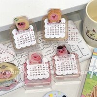 Ruby 2024 Phong Cách Đứng Lịch Mini Để Bàn Nhỏ Lịch Để Bàn Acrylic Giá Trị Cao Đồ Trang Trí Dễ Thương 4.2wy
