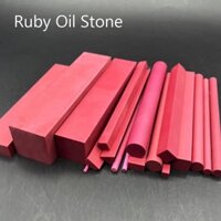 Ruby Oilstone Mài Đá Grits3000 Hình Chữ Nhật Tròn Vuông Hình Tam Giác Dao Đá Polsihing Dao Mài Chiều Dài 100mm