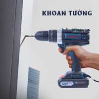 RubyQ Máy Khoan Pin Boshun 3 Chức Năng 72vf Đầu Kẹp 10mm 25 Cấp Độ Khoan Tường Bắt Vít Tặng Bộ 24 Chi Tiết RubyQ