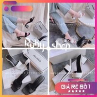 RUBY_SHOP- DÉP CAO GÓT ĐẾ VUÔNG 5CM QUAI NGANG - DÉP GUỐC NỮ CAO GÓT ĐẾ VUÔNG 5 PHÂN - GUỐC NỮ ĐẾ VUÔNG D201046