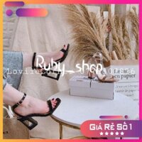 RUBY_SHOP- GIÀY SANDAL CAO GÓT QUAI MẢNH 7CM GÓT VUÔNG- SANDAL CAO GÓT 7 PHÂN ĐẾ VUÔNG QUAI MẢNH DÂY CHÉO - G191116
