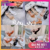 RUBY_SHOP- GIÀY SANDAL ĐẾ XUỒNG 5CM - GIÀY ĐẾ XUỒNG NỮ ĐẾ CAO 5P -  ĐẾ XUỒNG CAO GÓT QUAI NGANG 5 PHÂN - S190818
