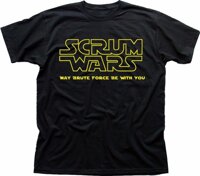 RUGBY Scrum Wars funny Jedi Rebel  black cotton t-shirt