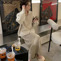 RUICHE Chân váy chân váy dài Fashion phổ biến Hàn Phong Vintage WSQ2480CSB 33Z240817