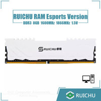 Ruichu DDR3 8GB RAM 1600 / 1866 MHz Mô-đun bộ nhớ máy tính để bàn Phiên bản Esports chip gốc cho Intel AMD