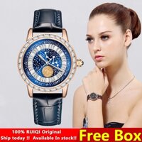 RUIQI-5822 Đồng hồ nữ Đồng hồ đeo tay sang trọng bằng thép không gỉ nguyên bản 3ATM chống nước thời trang dành cho doanh nhân