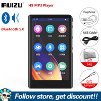 RUIZU Máy Nghe Nhạc MP3 MP4 Kim Loại H9 Máy Nghe Nhạc MP3 Màn Hình Cong Bluetooth 5.0 HD 3.8 Inch Có Loa Tích Hợp Máy Nghe Nhạc Walkman Học Tiếng Anh Bỏ Túi Mini Hỗ Trợ Phát Lại Video Radio FM Câu Đố Ghi Âm Giọng Nói Chơi Game E-từ Điển