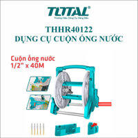 Rulo cuộn ống nước 40mét loại 1/2 inch (ko kèm ống) TOTAL THHR40122, dụng cụ cuộn ống nước