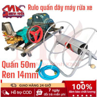 Rulo Quấn Dây, Lô Quấn Dây Cho Máy Rửa Xe Chạy Dây Đai, Dây Curoa Quấn 50m Dây Ren 14mm