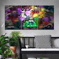 Rumlly Canvas Paintings Wall Artwork Naruto Poster Pictures Prints Japanese Animation Figure Home Decoration for Living Room Modular (Unframed,L)