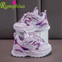 Rumphius Hợp Thời Trang Dây Rút Giày Thể Thao Cho Bé Gái Bé Trai Lưới Trọng Lượng Nhẹ Trẻ Em Giày Thể Thao Thoải Mái Đế Mềm Kích Thước 26-37