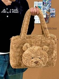 [Rừng Xanh] Ba Lô Barcelona Hoạt Hình Mới Gấu Sang Trọng Dung Tích Lớn Một Vai Búp Bê Dễ Thương Ba Lô Túi Messenger