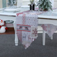 Runner Home Table Year Xmas Mới Để Trang Trí Nai Sừng Tấm Vải Lanh Giáng Sinh