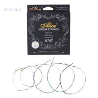 Runrun Gói 5 Dây Đàn Violin Dây Bạc Cổ Điển GDAE Thép carbon Cao Thép Nylon Lõi Bạc Vết Thương