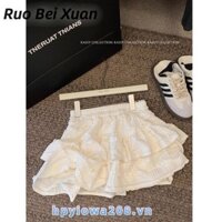 Ruo Bei Xuân Ba Lê Pháp Gió Bánh Đen Đầm Nữ