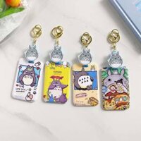 RUOHE Thẻ Tín Dụng Sinh Viên Nhật Bản Hộp Đựng Thẻ Bữa Ăn Totoro Linh Hoạt Hộp Đựng Thẻ Hoạt Hình Hộp Đựng Thẻ Totoro Móc Chìa Khóa