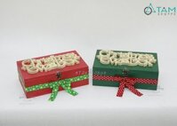Rương gỗ Hộp quà Noel chữ nối số 18