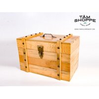 Rương gỗ viền nẹp đinh tán TNS-DL 35cm TTTM