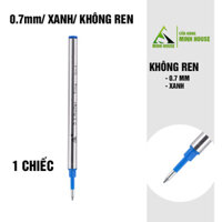 Ruột bút bi cây viết có ren xoáy cho các dòng bút Parker, Montblanc. Picasso, Lamy Minh House - 1 cái màu Xanh 0.7mm Không Ren