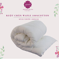 Ruột chăn bông Waflle siêu nhẹ, bông microfiber, vỏ bọc cotton dệt, siêu mềm mịn kích thước 200x220cm