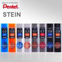 Ruột Chì Kim Pentel Ain Stein 2B Ngòi 0.30.50.70.9mm  Cấu Trúc Tổ Ong Siêu Cứng  Nét Viết Trơn Mượt - C275-0.5mm-40 ruột