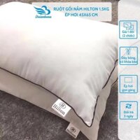 Ruột gối hilton 45x65 1 đôi mềm thấp, ruột gối nằm cao cấp ép hơi bông gòn trắng 100% Dreamhomebedding