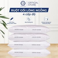 Ruột Gối Lông Ngỗng Tự Nhiên AMARA Cao Cấp -4 Cấp Độ Vải Bọc Chống Bay Lông Êm Ái Nâng Đỡ Cổ Vai Gáy
