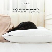 Ruột gối nằm 50x70 45x65 35x50 cm, lõi gối hơi cao cấp bông lông vũ nhân tạo microfiber - Sen Đá Home Bedding - 1 viền 50x70 Thấp,1 chiếc ruột