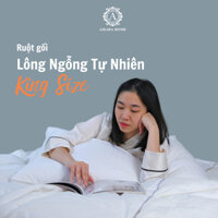 Ruột Gối Nằm Lông Ngỗng Tự Nhiên Cao Cấp AMARA Size Đại - Kích Thuớc Lớn 60*90cm, Nằm/Tựa Cực Đã