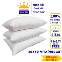 ☽✟✤Ruột Gối Nằm Lông Vũ Nhân Tạo 40x60 cm VUA Deluxe Pillow Êm Ái Kháng Khuẩn Chuẩn Khách Sạn - Loại 900gr