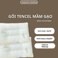 RUỘT Gối Tencel Mầm Gạo - Vải TENCEL Ruột Bông MICROFIBER - 50*70-  Mềm Mại, Êm Ái, Giảm đau mỏi gáy, giúp ngủ ngon hơn
