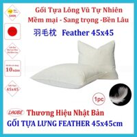 Ruột gối tựa lưng lông vũ feather hiệu laube size 45x45cm hàng chính hãng Nhật Bản