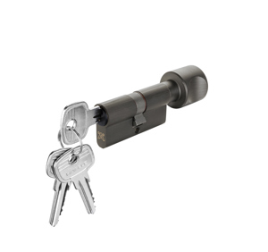 Ruột khóa 1 đầu chìa 1 đầu vặn 66mm đen mờ Hafele 916.64.922