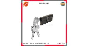 Ruột khóa 2 đầu chìa 101mm đen mờ Hafele 916.64.916