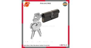 Ruột khóa 2 đầu chìa 66mm màu đen Hafele 916.64.902